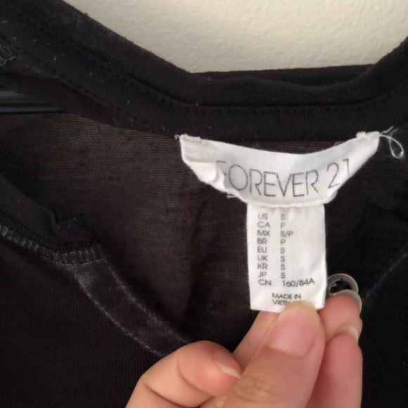 FOREVER 21 Black Baseball Tee - Picture 4 of 5